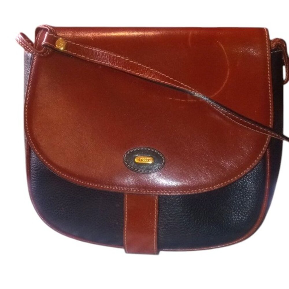 Bally Virage Leather Crossbody Bag  Made in Italy Vintage GUC